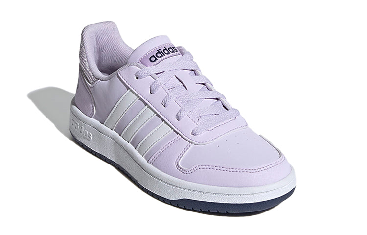 (GS) adidas Hoops 2.0 J 'Purple White' EG9075
