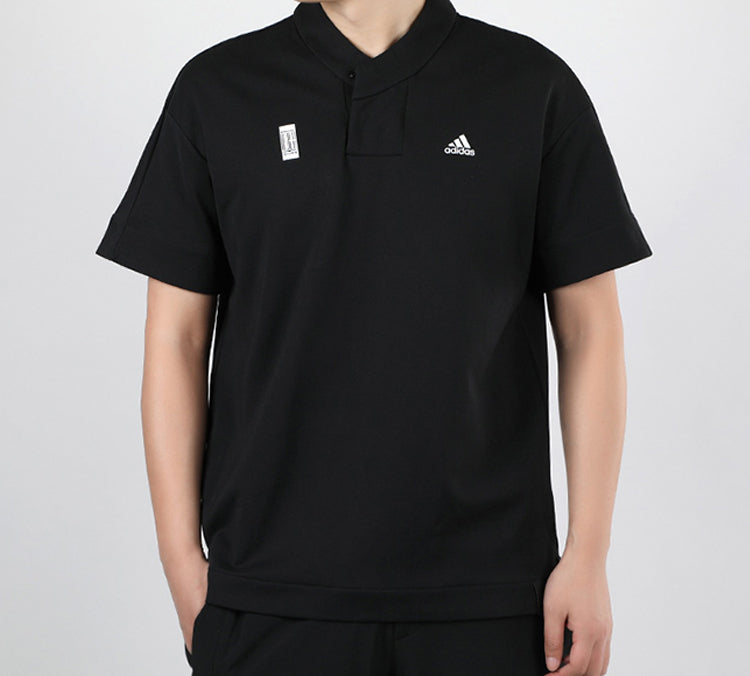 adidas Breathable Short-sleeve polo Shirt Men Black FT2757
