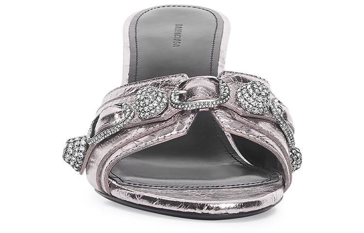 (WMNS) Balenciaga Cagole 70 Sandals 'Silver' 694347WBDK28081
