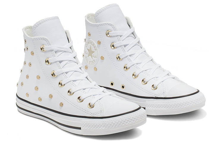 (WMNS) Converse Chuck Taylor All Star Studs High Top Leather Spot Rivet White 565848C