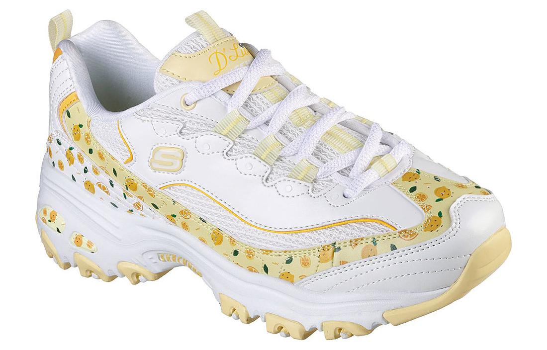 (WMNS) Skechers D'lites 1.0 Shoes 'White Yellow' 149641-WYL