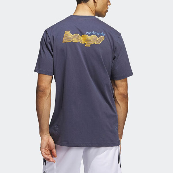 adidas Worldwide Hoops Story T-shirt 'Shadow Navy' IM4621