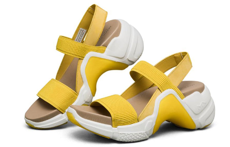 (WMNS) Skechers Neo Block Sandals Yellow 133011-YLW