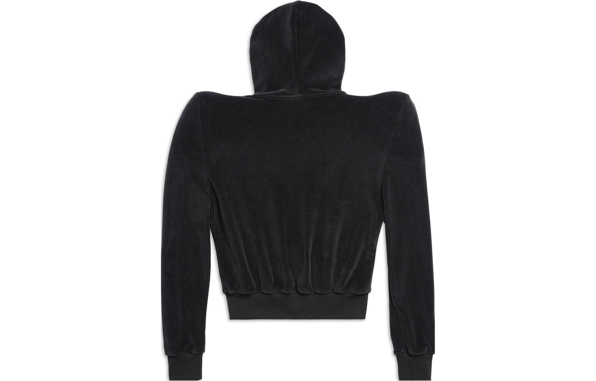 Balenciaga Round Shoulder Zip-up Hoodie 'Black' 767880TNV611000