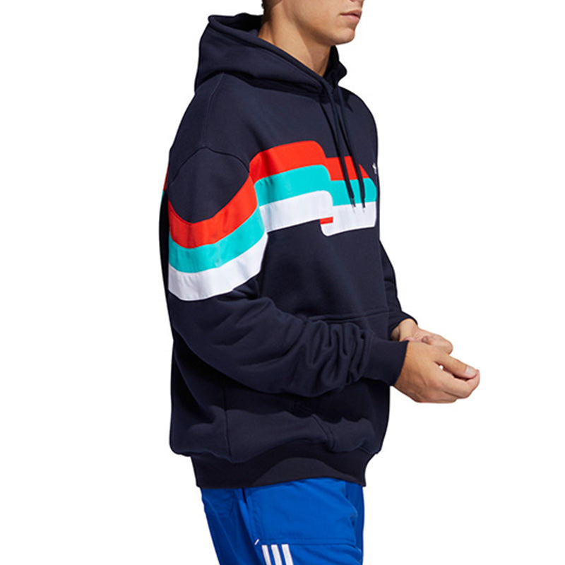 adidas originals Ripple Hoody Alphabet Printing hooded Long Sleeves Blue FM1518
