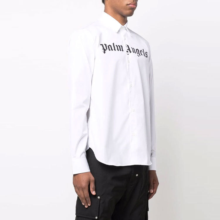 Palm Angels Classic Logo Shirt 'White Black' PMGA099C99FAB0010110