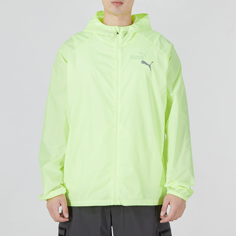PUMA Uv Favorite Woven Jacket M Athleisure Casual Sports Logo hooded Solid Color Green 521684-37
