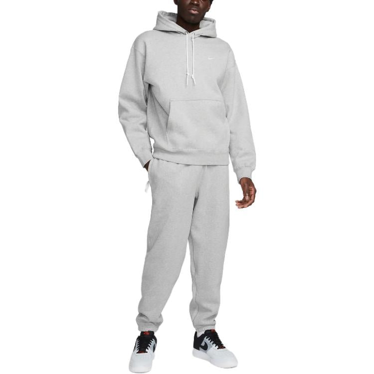 Nike Solo Swoosh Fleece Pullover Hoodie 'Grey' DX1355-063