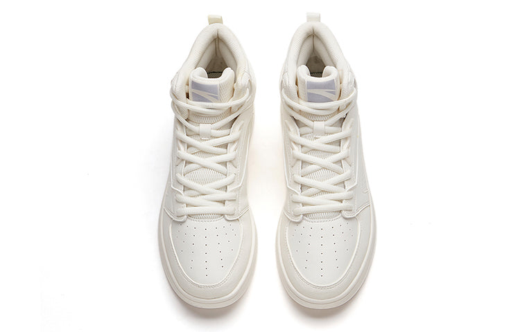 (WMNS) ANTA Skateboarding Series Sneakers High 'Ivory' 122138071-1