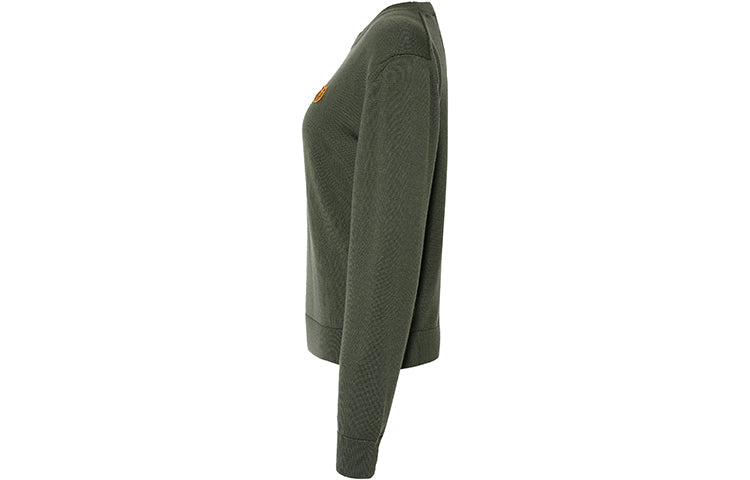 (WMNS) KENZO Embroidery Round-neck Swea Green FA62PU5233TA-54
