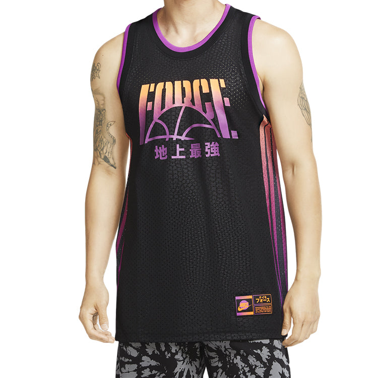 Nike KMA Basketball Sports Knit Breathable Sports Jersey Black CU1730-010