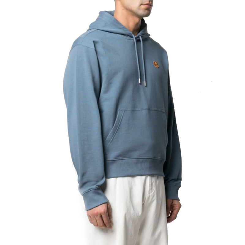 Men's KENZO SS21 Embroidered hooded Long Sleeves Blue FB55SW3604ML-67