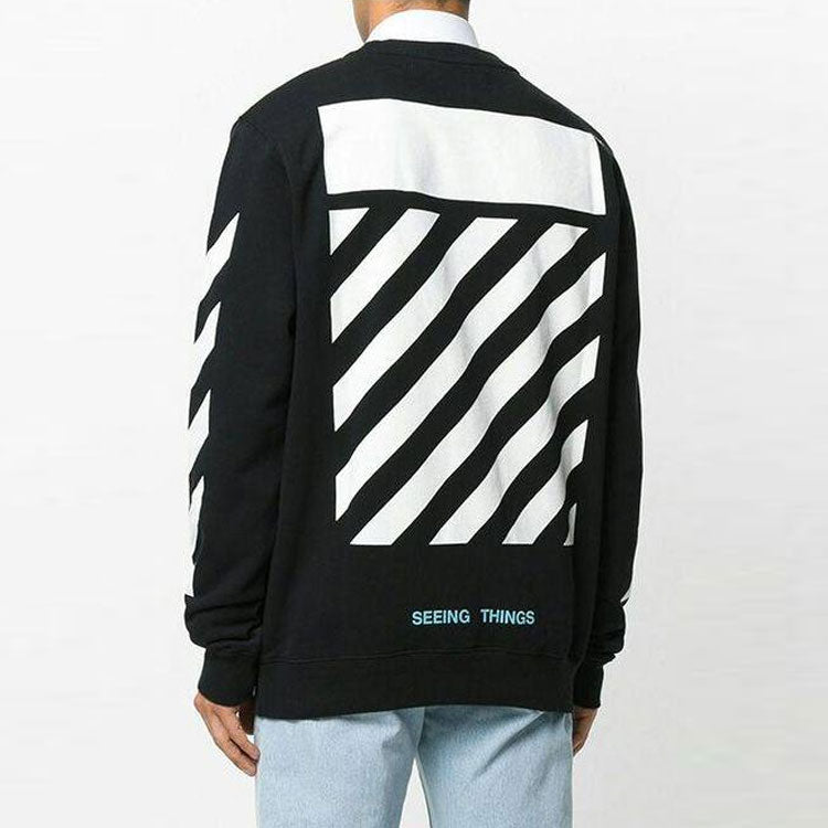 Off-White SS21 Yellow Zebra Pullover Black OMBA003F170030161001