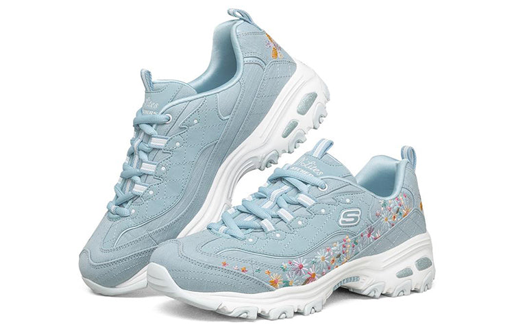 (WMNS) Skechers D'Lites 1.0 Low-TopRunning Shoes Blue 149465-BLU