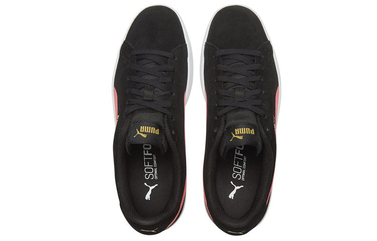 PUMA Smash V2 Retro Casual Skateboarding Shoes Unisex Black coral red 364989-39