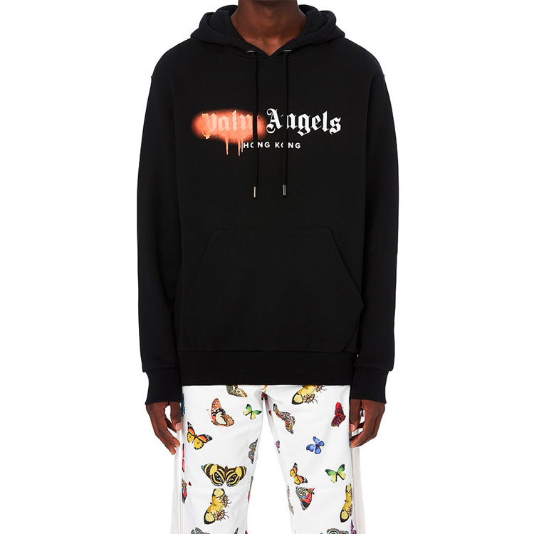 Men's PALM ANGELS Hong Kong Slogan Black PMBB003S206360231001