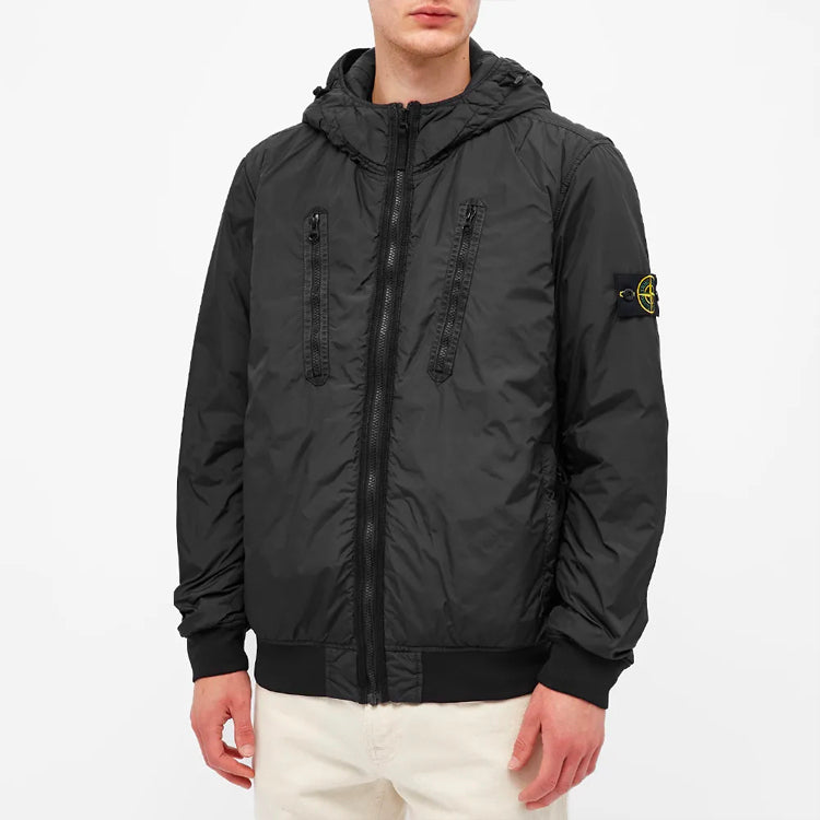STONE ISLAND Crinkle Reps Pocket Detail Down Jacket 'Black' 751542223-V0029