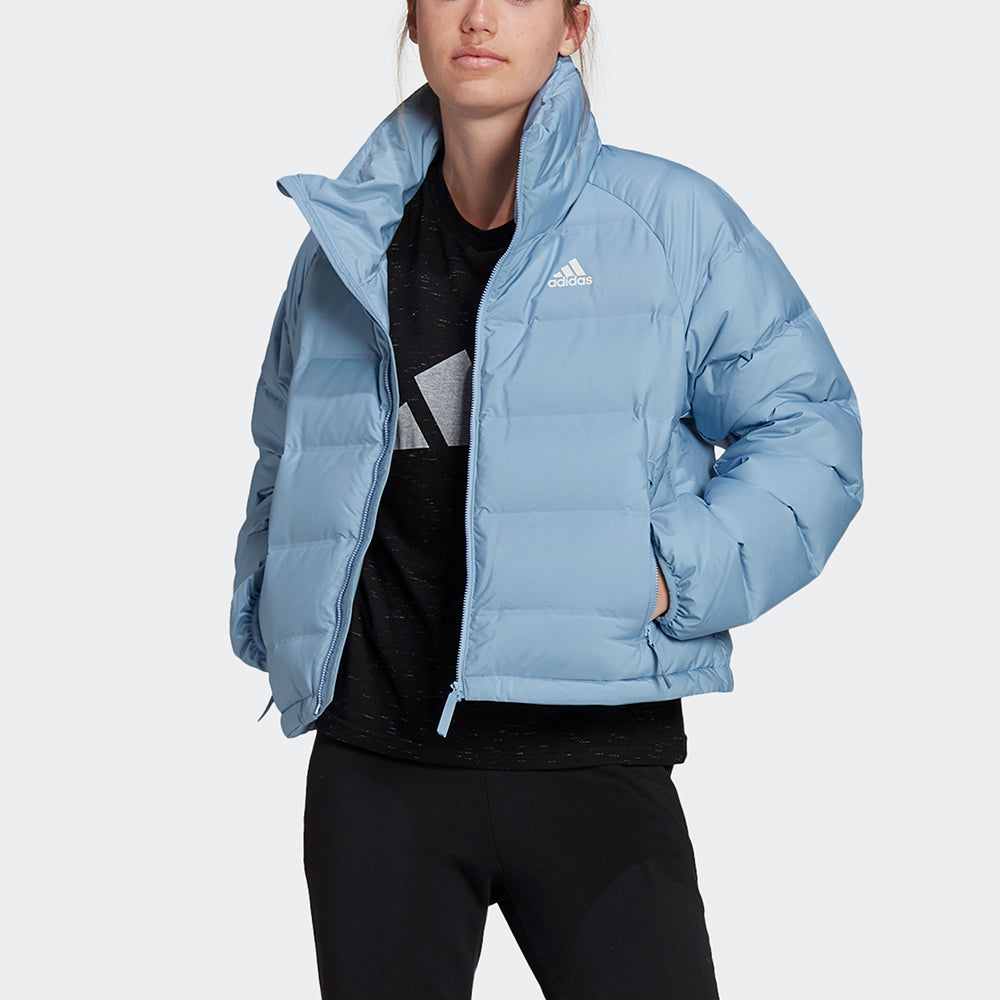 (WMNS) adidas W Helionic Rlx Solid Color Large High Collar Down Jacket Sky Blue GQ7118