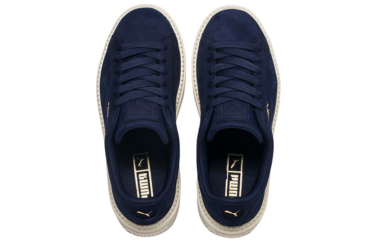 (WMNS) PUMA Basket Platform Trace Soft 'Navy' 369642-03