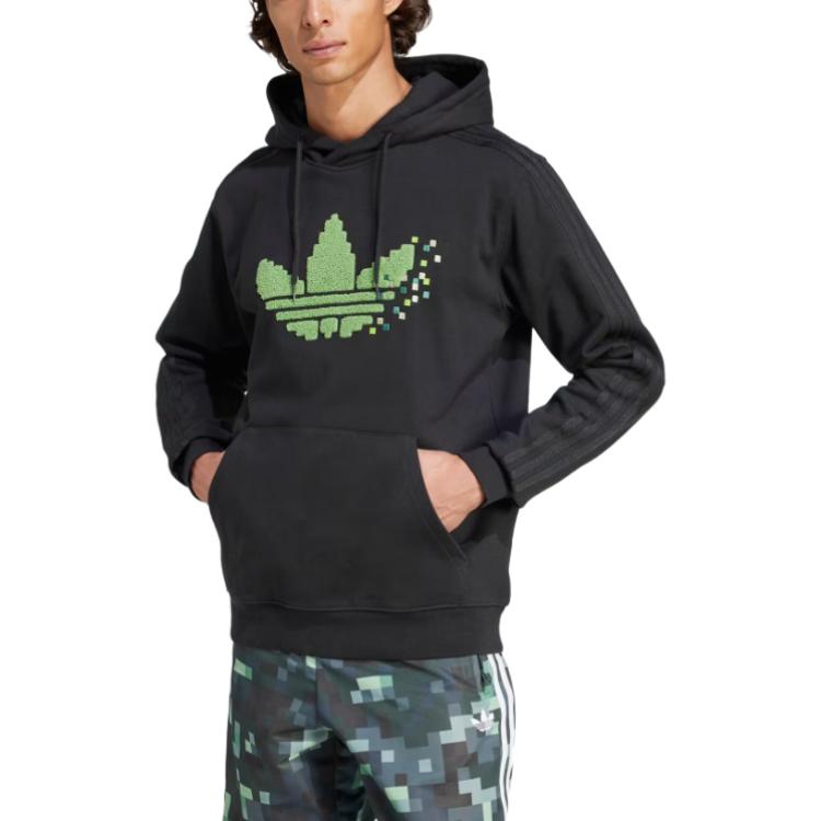 adidas x Minecraft Graphic Hoodie Asia Sizing 'Black' JZ9920