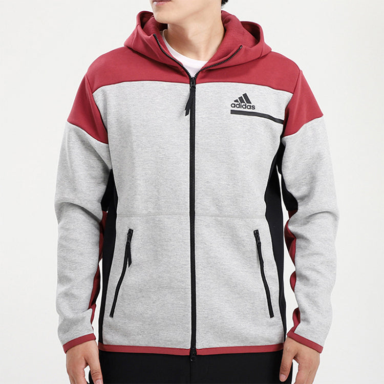adidas Zne Fz Sports Colorblock Hooded Jacket light grey GM6536