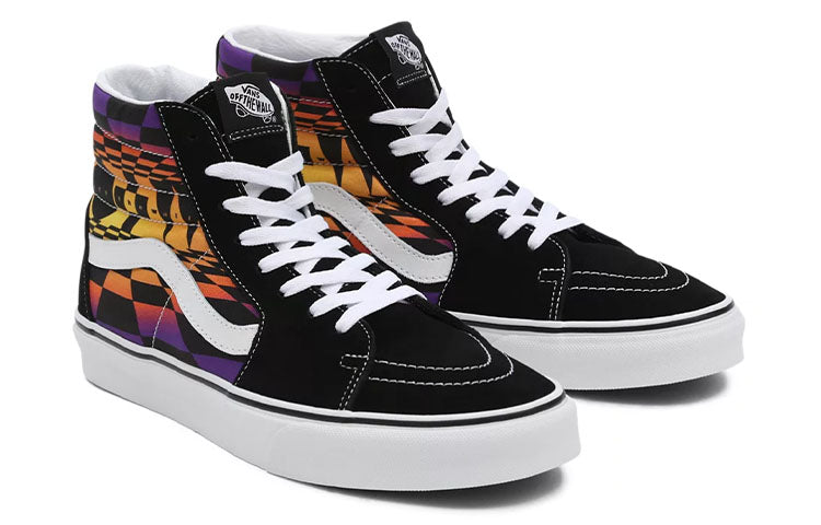 Vans Graphic Check SK8-HI 'Black Purple' VN0A7Q5NB5N
