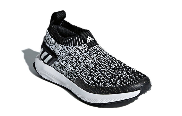 (GS) adidas Rapida Run Laceless J 'White Black' AH2595