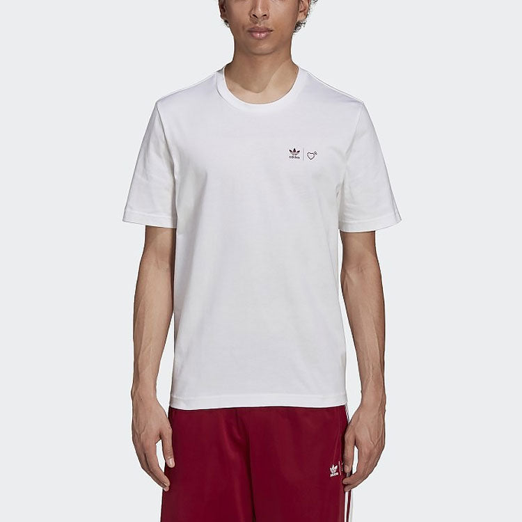 adidas originals x HUMAN MADE Crossover Casual Sports Round Neck Breathable Short Sleeve White GV4338