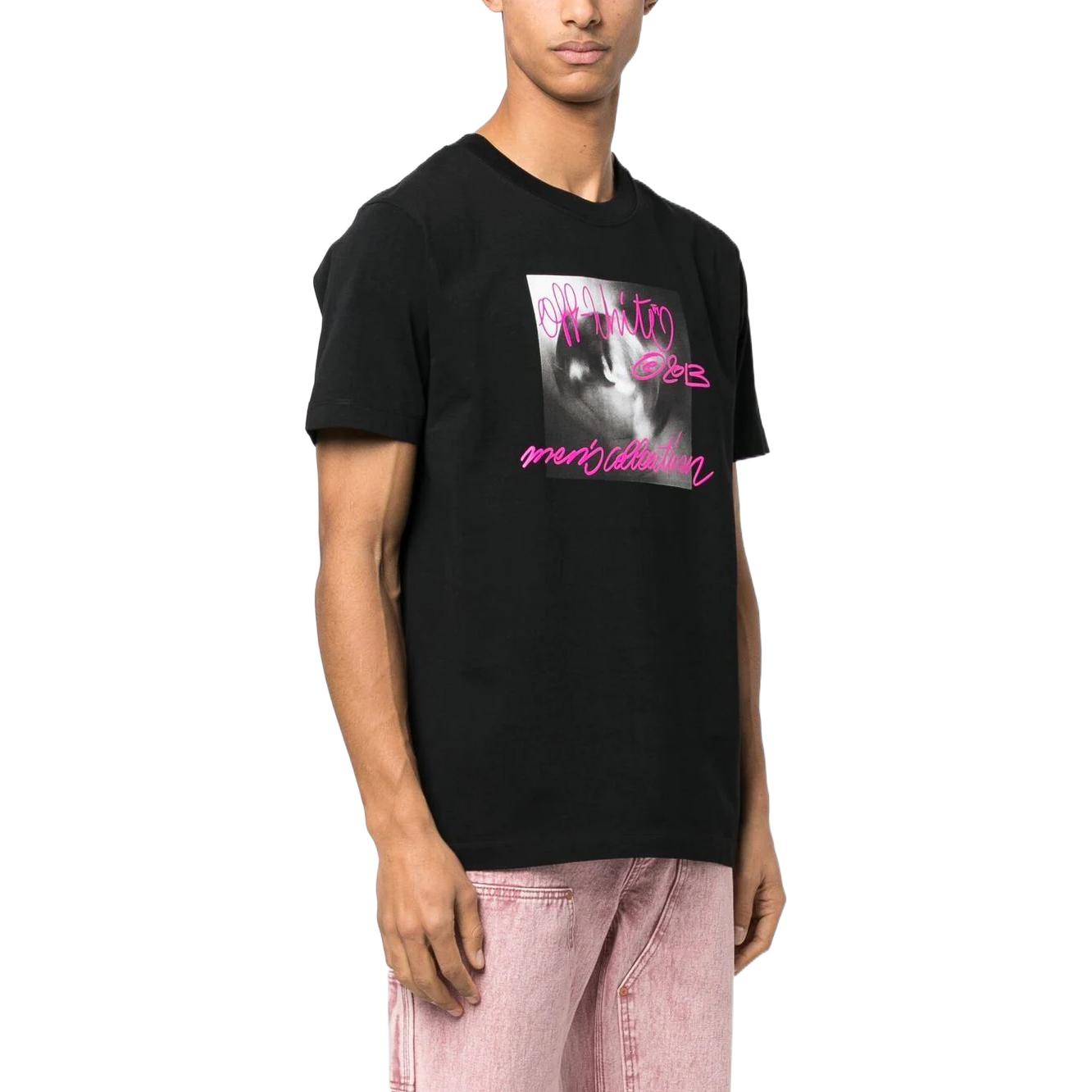 Off-White graphic-print Tee 'Black' OMAA027F22JER0141068
