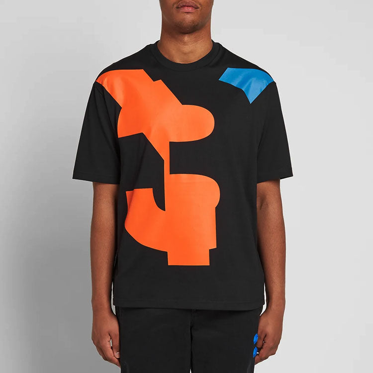 Men's Y-3 Irregular Pattern Short Sleeve Black T-Shirt FJ0332
