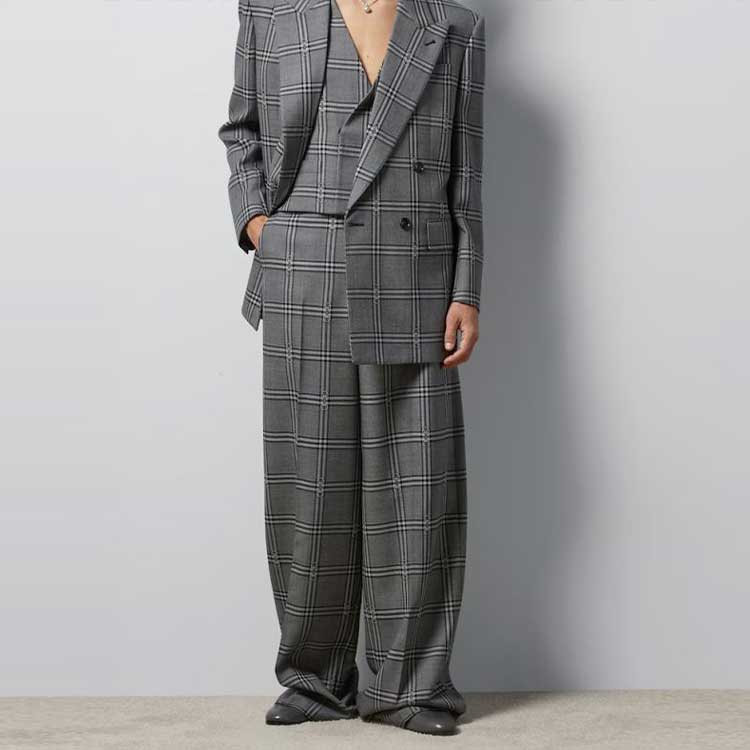 Gucci Horsebit Check Wool Tailored Pant 'Grey Black' 680704-ZAOPD-1016