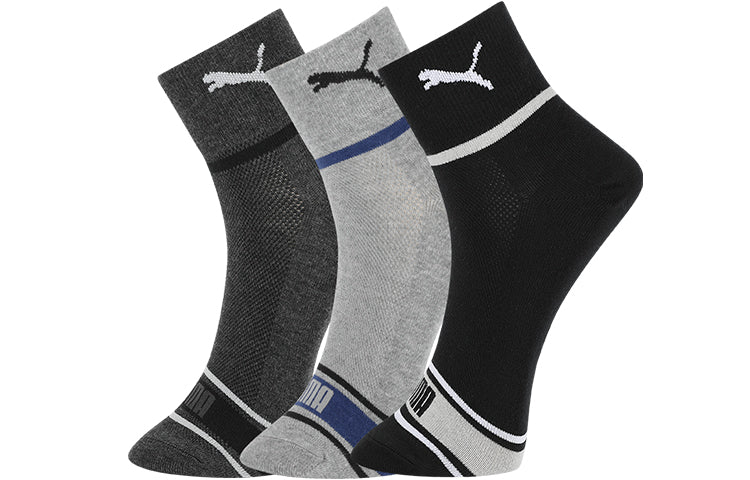 PUMA Sport Sock 3 Pack 'Black Grey White Blue' 701223917-003