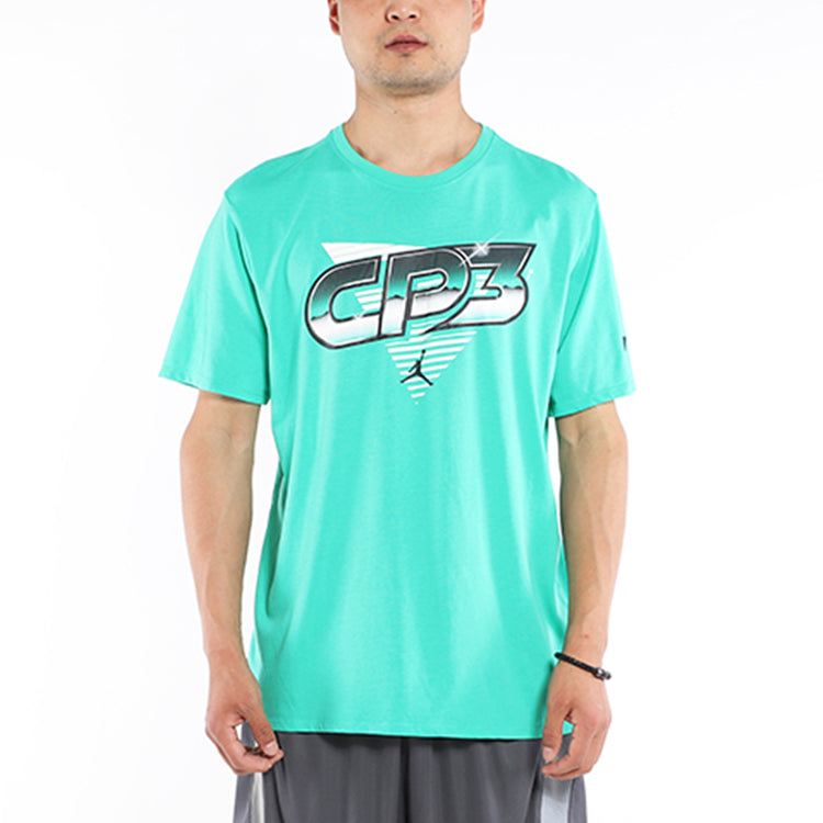 Air Jordan CP3 Paul Athleisure Casual Sports Short Sleeve Green 719728-348