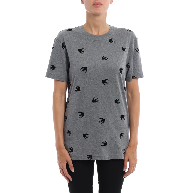 McQ Alexander McQueen Small Round Neck Short Sleeve Gray 318978-RIT68-1244