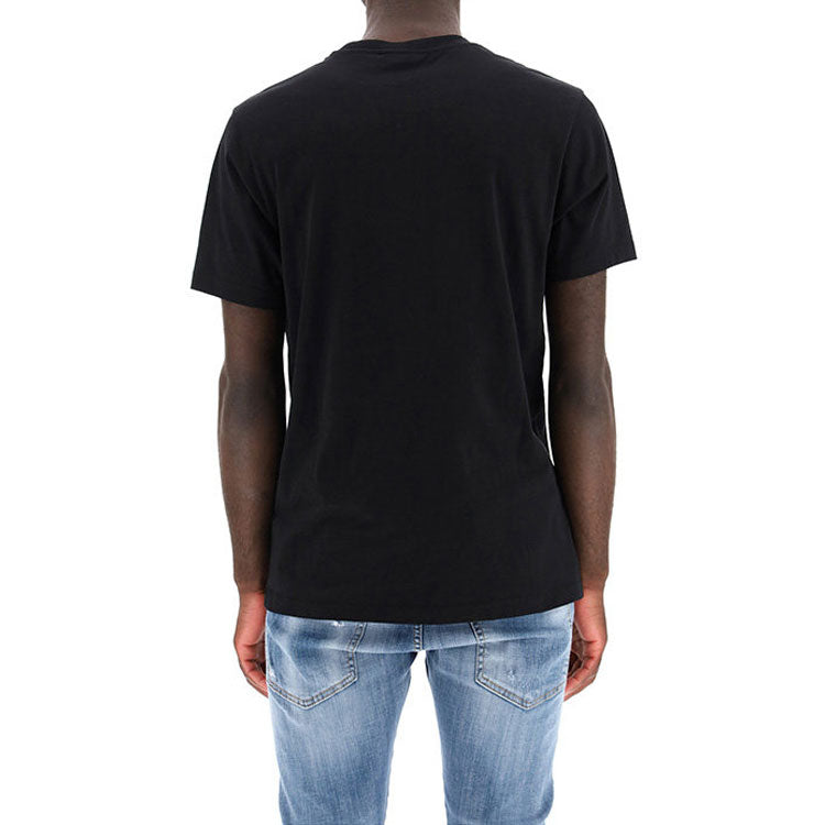 Men's KENZO SS21 Tiger Head Pattern Short Sleeve Round Neck Black T-Shirt FA2TS9124YE-99A