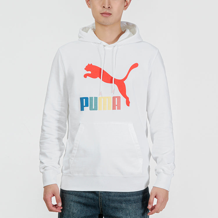 PUMA Contrasting Colors Logo Printing Knit White 535290-02