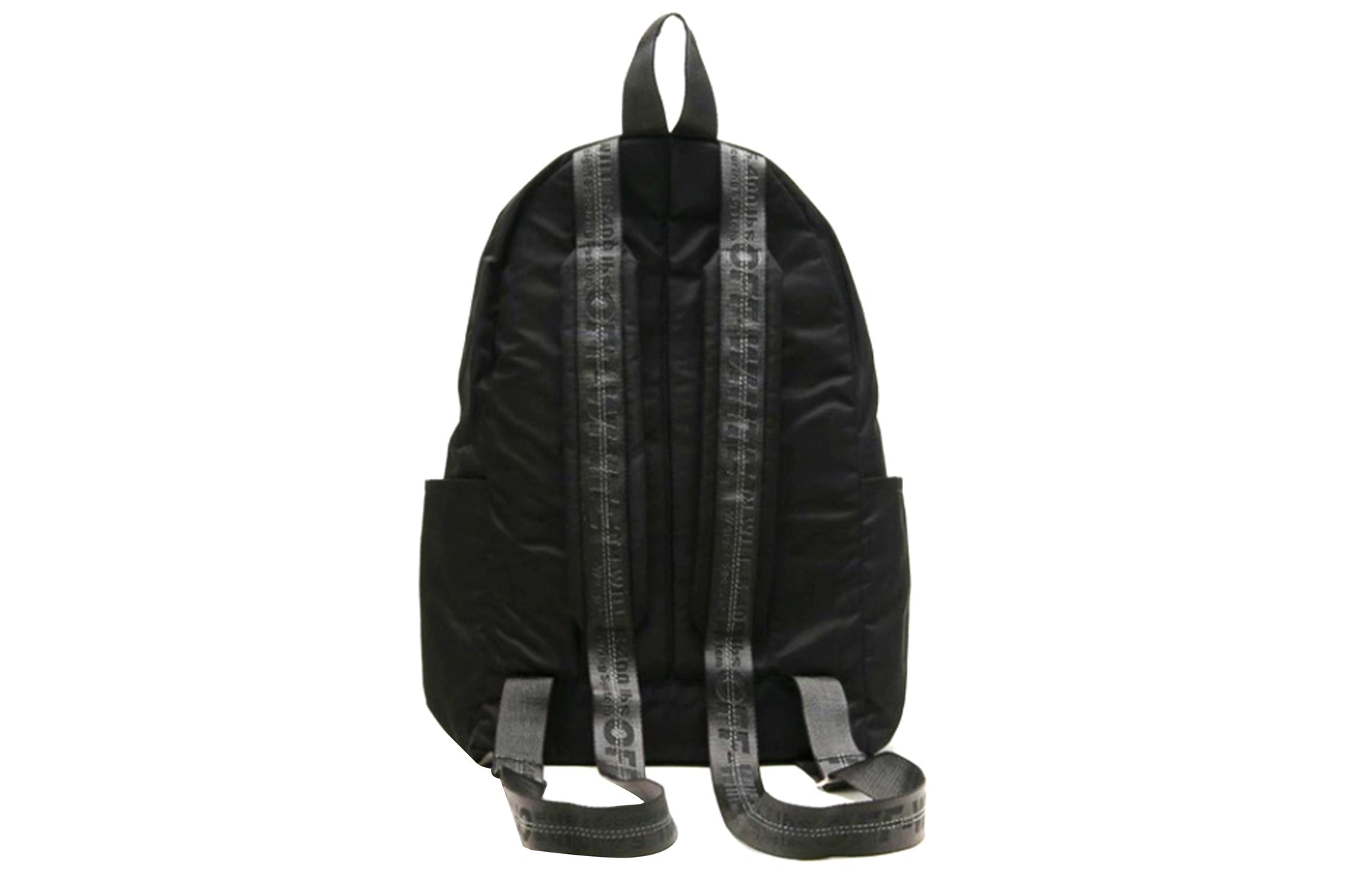 Men's Off-White Classic Arrow Logo Adornment Zipper Handbag Backpack Black OMNB003F19E480171030