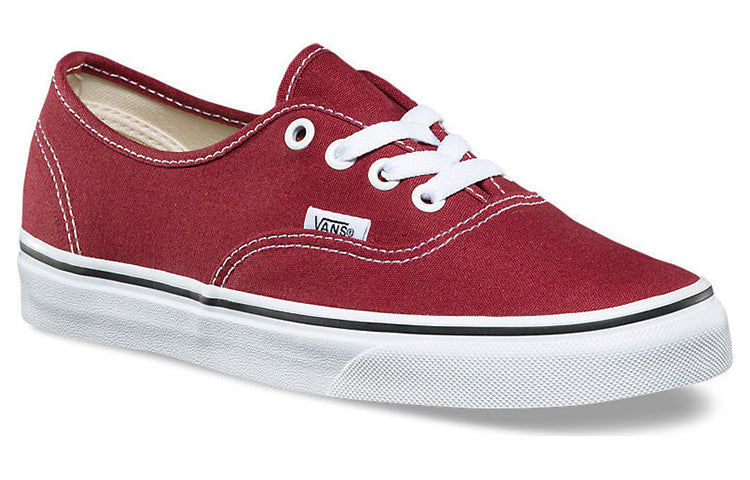 Vans Authentic Canvas Wear-resistant Low Tops Casual Skateboarding Shoes Unisex Red VN0A38EMQ9S