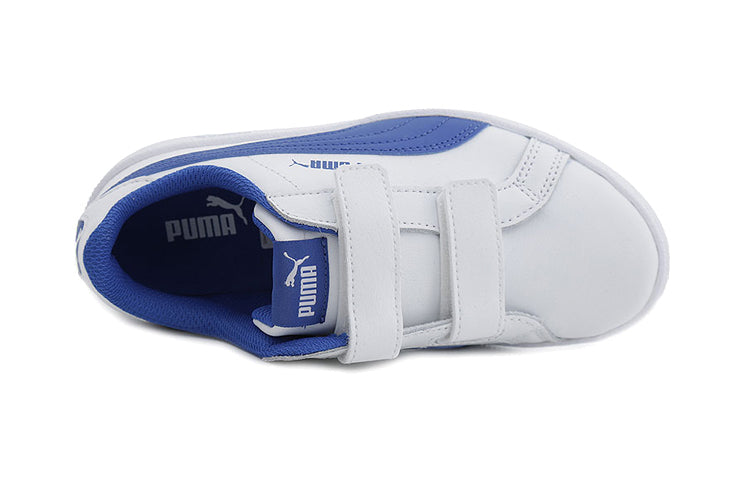 (PS) PUMA Smash Leather Casual Board Shoes White/Blue 361591-13