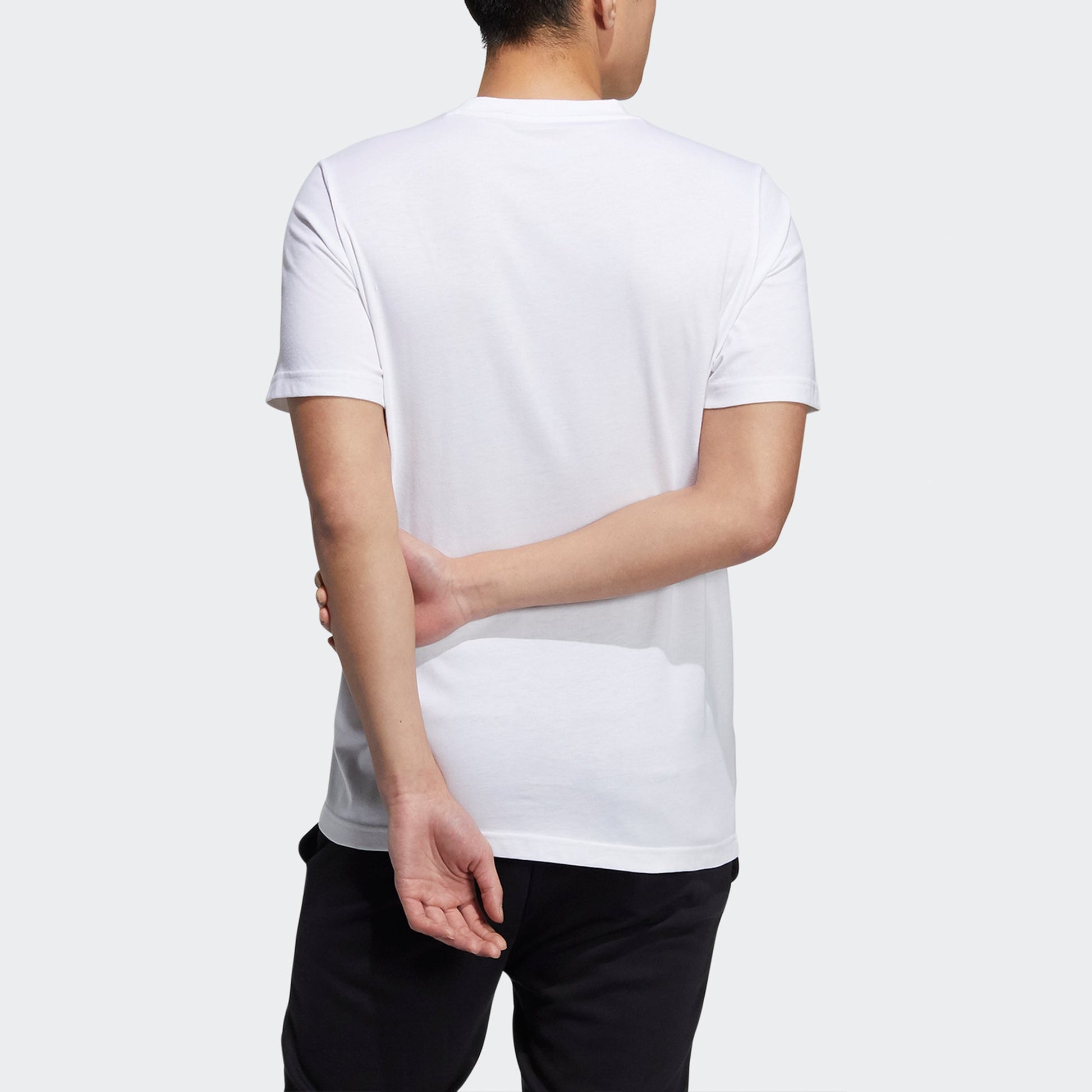 adidas neo M Ce Logo Tee Contrasting Colors Logo Printing Sports Short Sleeve White H14240