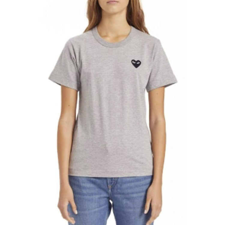 (WMNS) COMME des GARCONS PLAY Small Logo Short Sleeve Tee 'Grey' AZ-T075-051-1