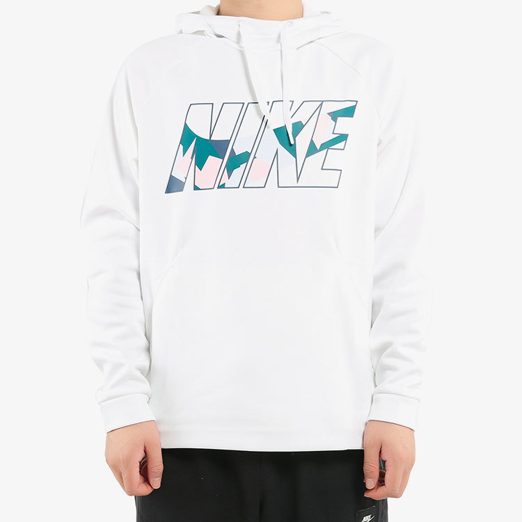 Nike logo Printing Fleece Lined Stay Warm Sports Pullover Drawstring White CK0914-100