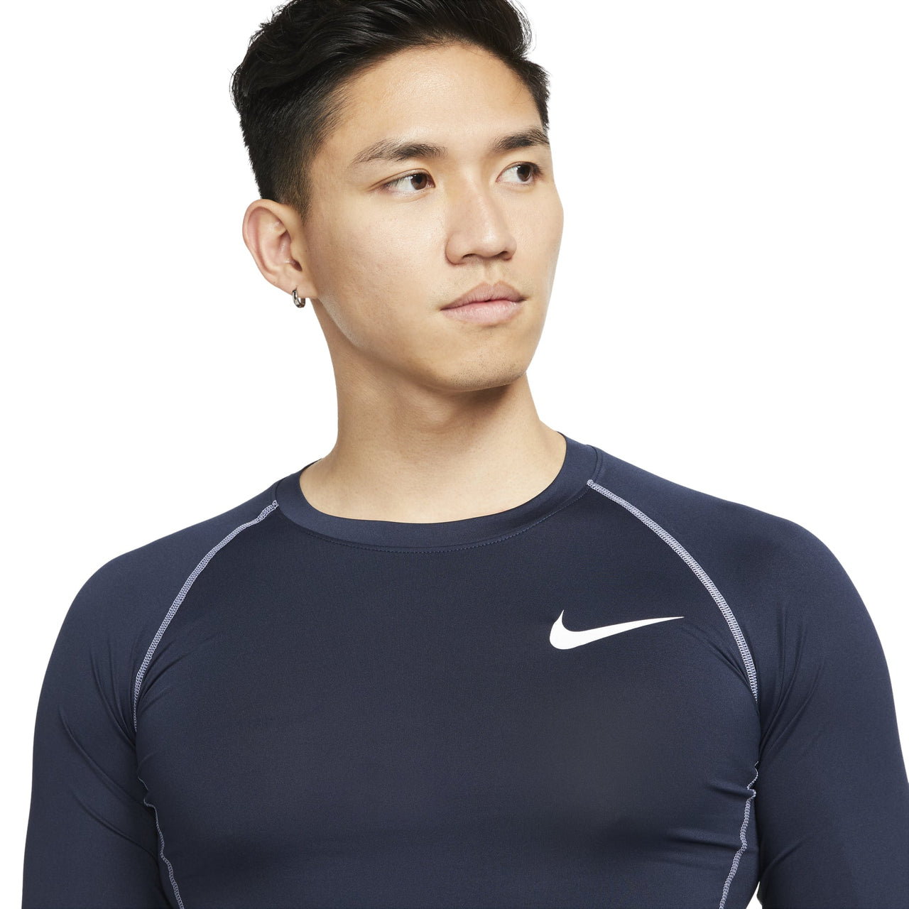 Nike Pro Dri-fit Athleisure Casual Sports Round Neck Long Sleeves Purple DD1991-451