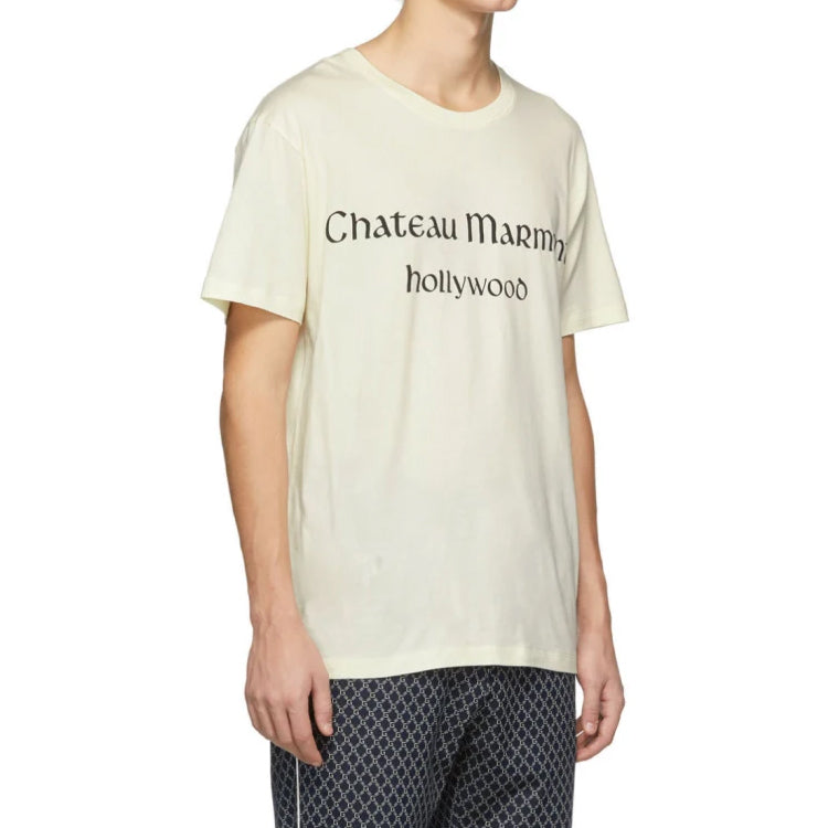 (WMNS) Gucci Chateau Marmont Print Short-Sleeved For Beige 492347-XJAN5-7263