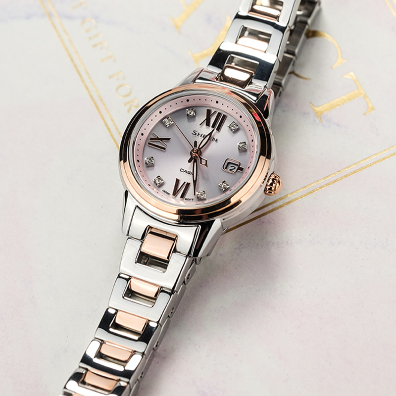 CASIO SHEEN Solar Powered Quartz Waterproof Sapphire Crystal SHE-4522SG-4A-PERSON