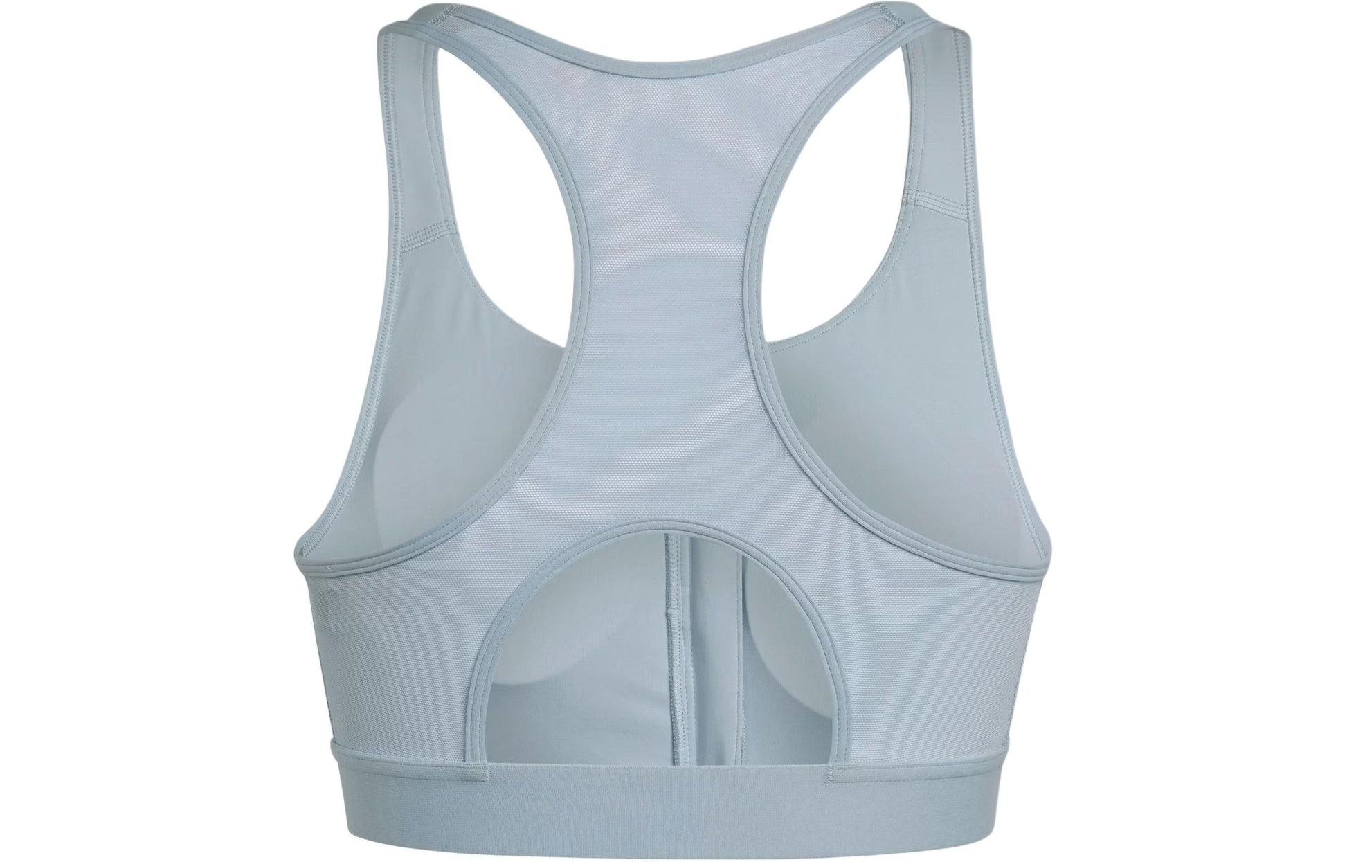 (WMNS) adidas Powerreact Medium-Support Zip Bra Asia Sizing 'Grey' IX4940