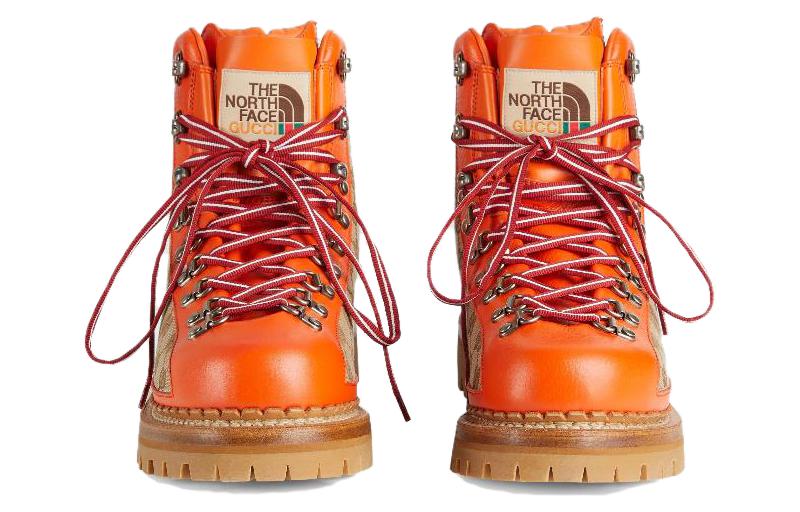 Gucci x The North Face Canvas Leather Boots 'Orange' 679914-18A40-7570