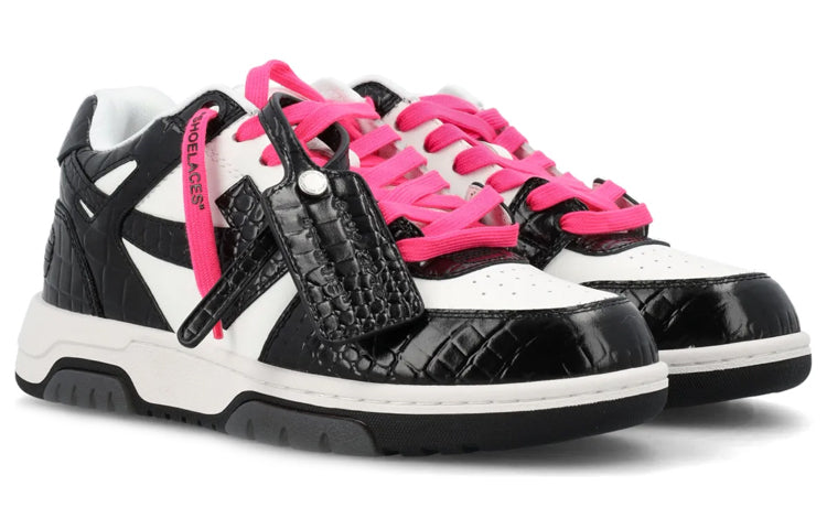 (WMNS) Off-White Out Of Office Croc-Effect Sneakers 'Black Pink White' OWIA259S23LEA0060110