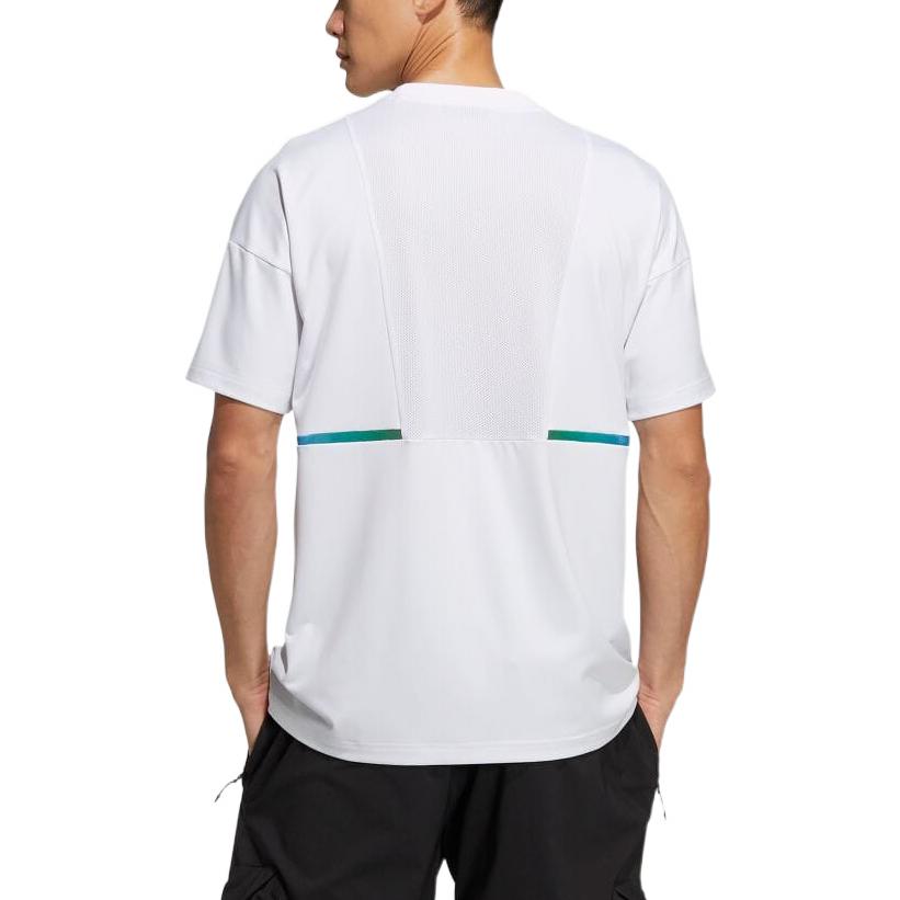 Men's adidas Alphabet Printing Round Neck Pullover Short Sleeve White T-Shirt HE5233