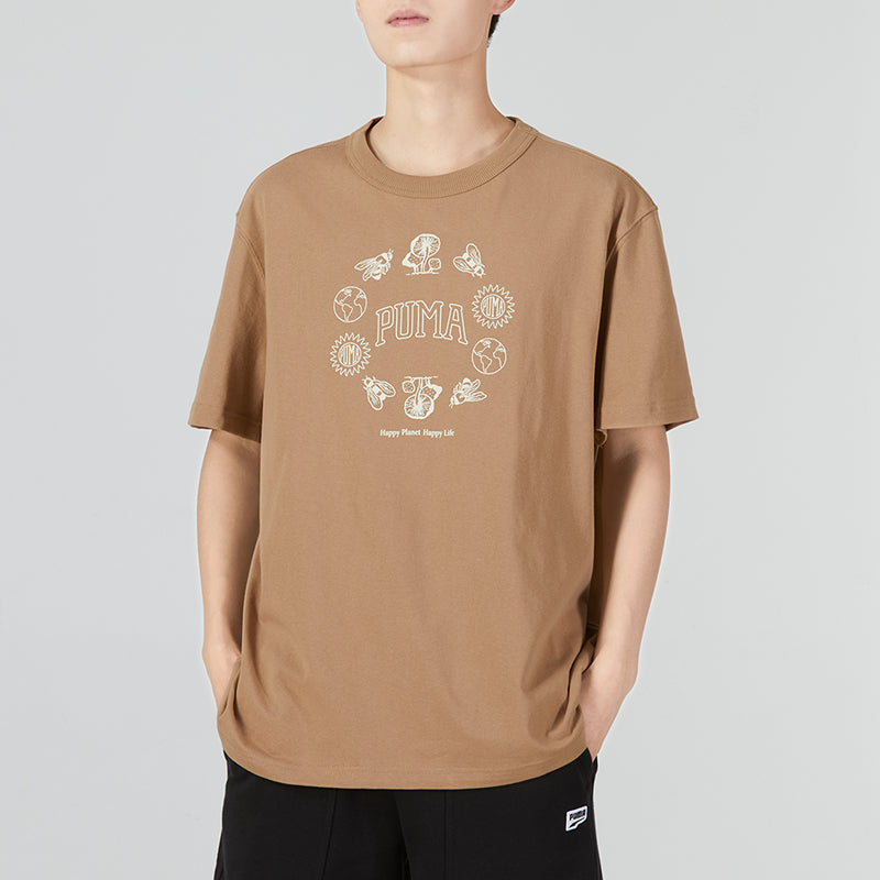 PUMA Downtown Graphic Tee 'Brown' 535400-63